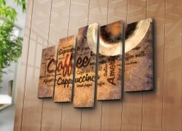 Wallity Set de 5 pinturas decorativas en lienzo Multicolor 5PATK-83